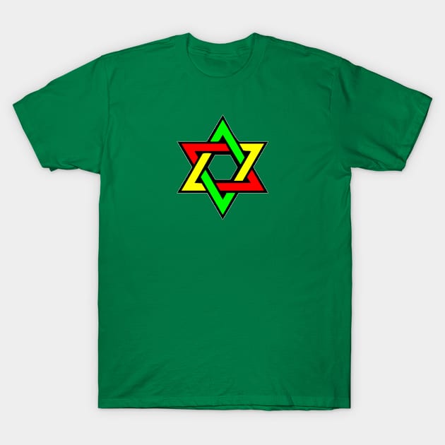 Reggae: Star of David T-Shirt by phlowTees